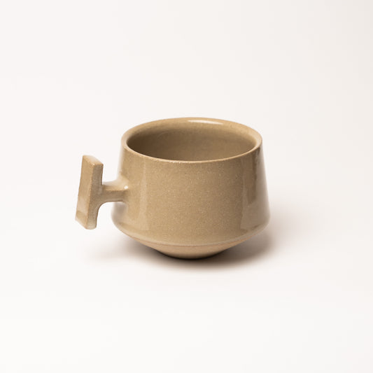 T Handle Cup | Tan/Clear