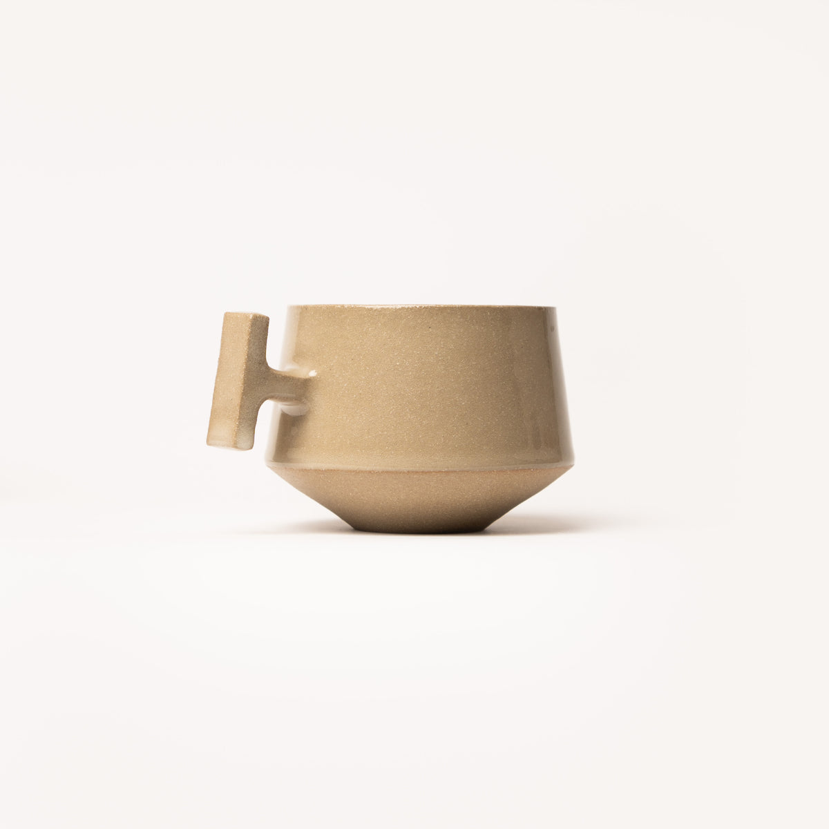 T Handle Cup | Tan/Clear